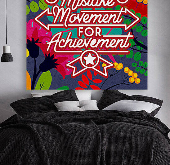 Don t mistake movement for achievement   12x12   Alpha by Ava Stochinsky