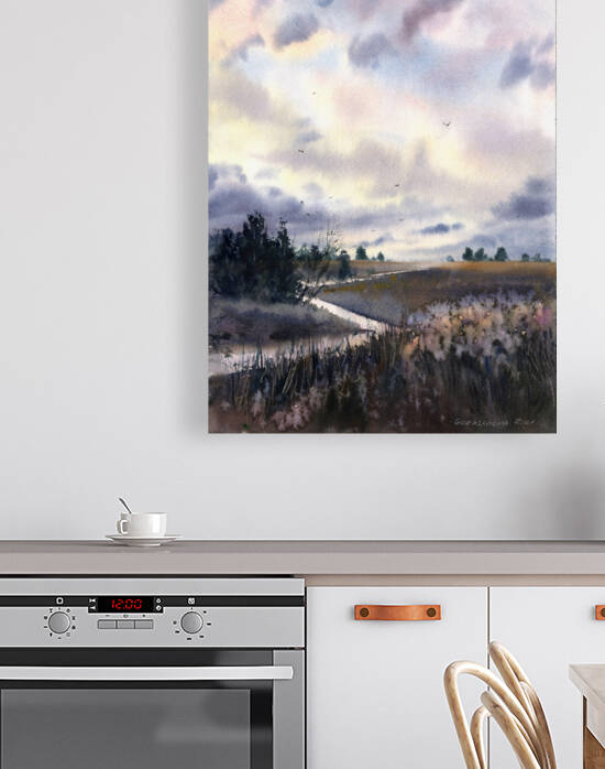 Field and clouds 3 by Eugenia Gorbacheva