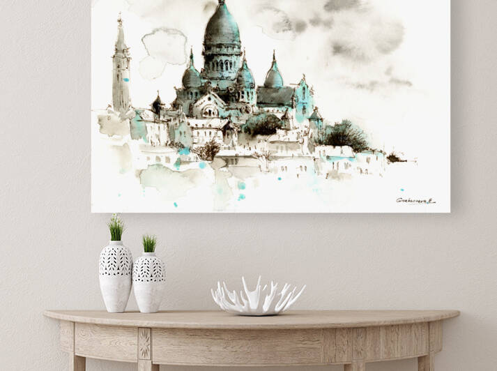 Basilique du Sacre-Cour Paris France by Eugenia Gorbacheva