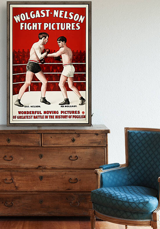 1910 Ad Wolfgast vs. Battling Nelson Lightweight Boxing Championship by Row One Brand
