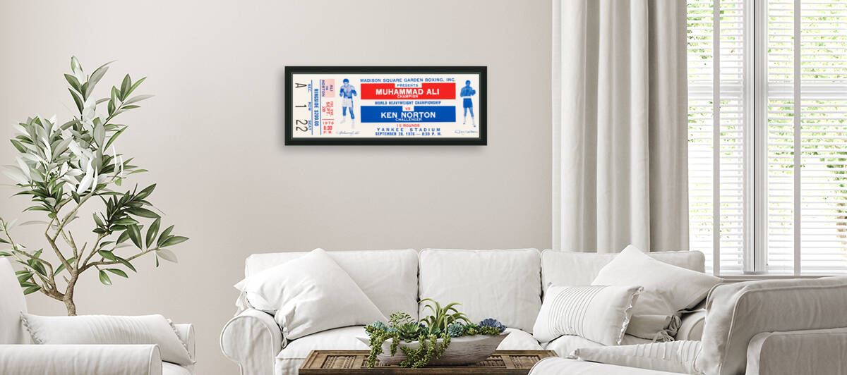 1976 Muhammad Ali vs. Ken Norton Third Fight Ticket Stub  by Row One Brand