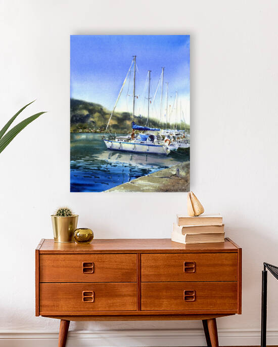 Moored yachts 1 by Eugenia Gorbacheva