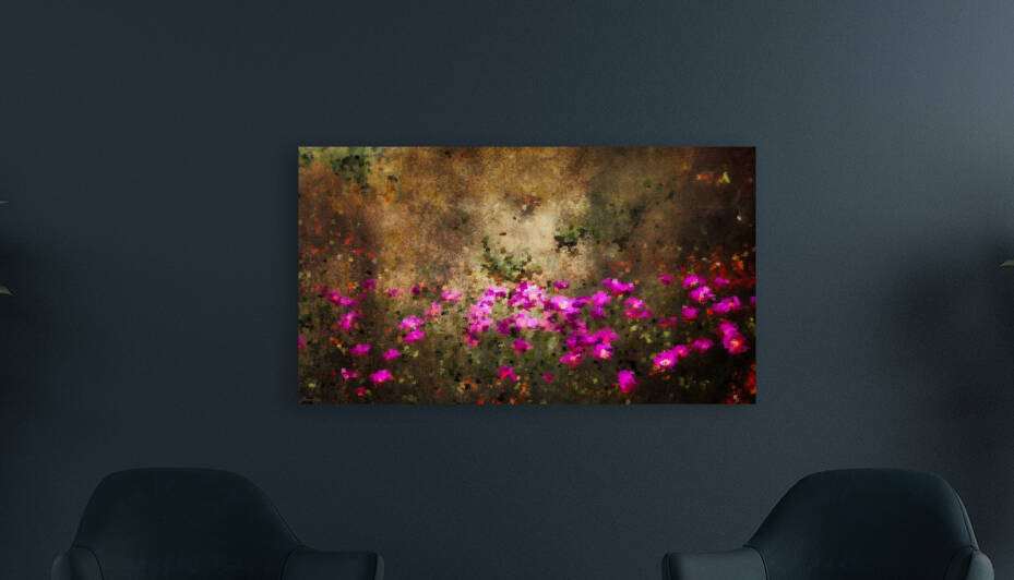 Violet Cactus Abstract digital art photography I by Marco Sales