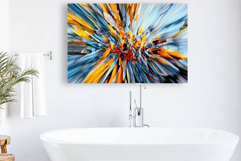 COLLECTION ABSTRACT-7 STAINED GLASS EFFECT by Andre Dorais Art Visual Numerique 