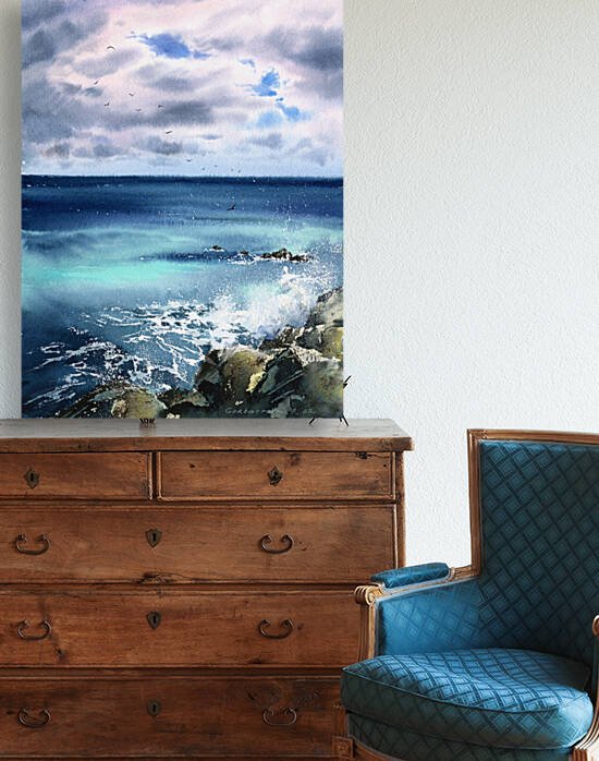 Waves and rocks by Eugenia Gorbacheva