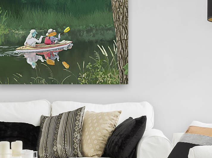 Kayak  a deux  by Coloriflam