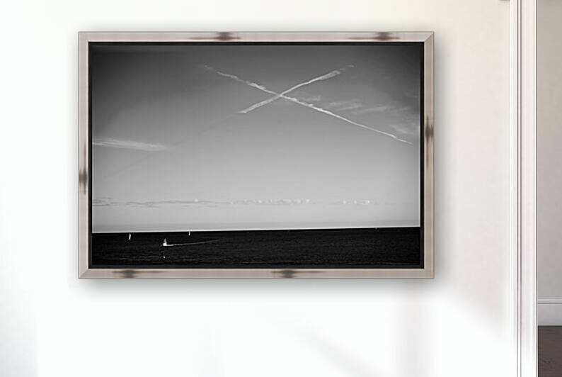 BW A Sign in the Heavens   Angels Cross   Minimalist   Singer Island West Palm Beach Florida by 360 Studios