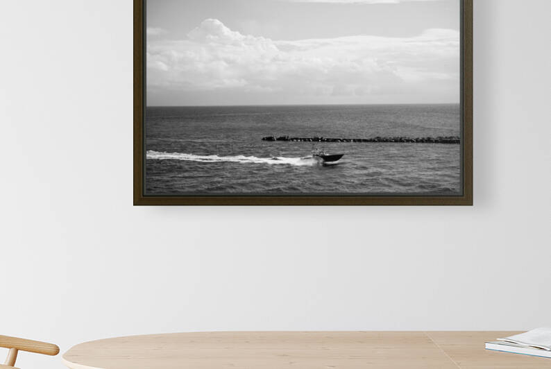 BW Cutting a Fast Track Across the Deep Blue Sea 2 of 2 The Sailfish Tournament and Derby Collection Singer Island West Palm Beach Florida by 360 Studios