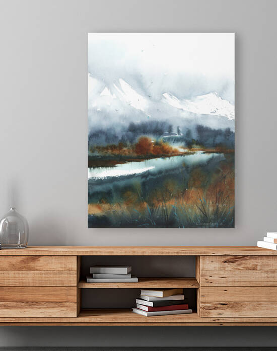 Abstract mountains 1 by Eugenia Gorbacheva