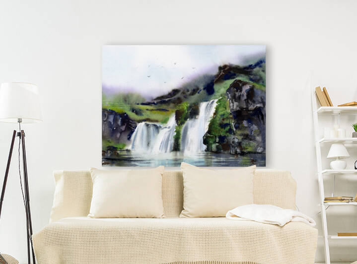 Icelandic waterfall by Eugenia Gorbacheva