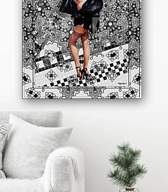 Black Mink by Gil Elvgren Remastered Retro Art Xzendor7 Reproductions by xzendor7