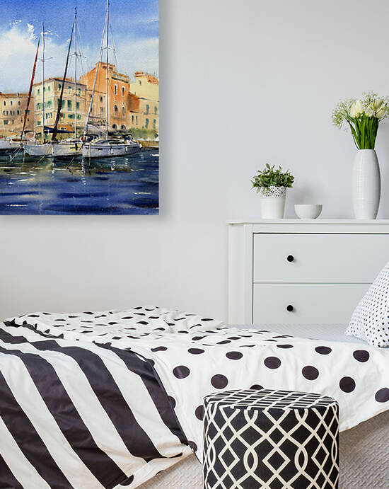 Moored yachts 4 by Eugenia Gorbacheva