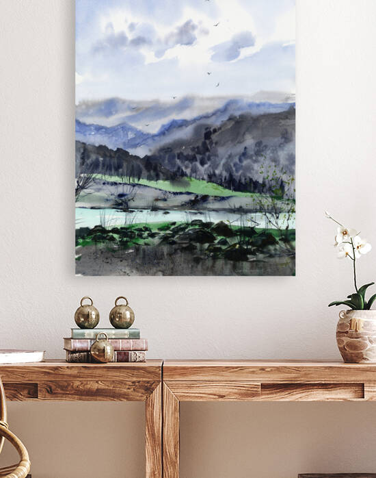 Greenery and mountains 2 by Eugenia Gorbacheva