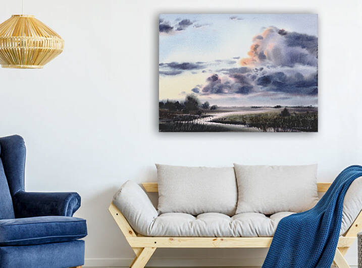 Field and river by Eugenia Gorbacheva