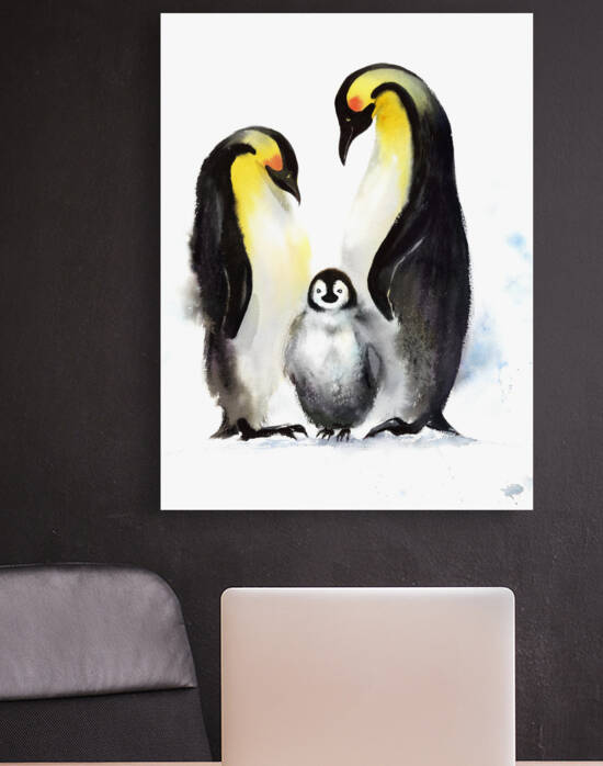 Penguin family by Eugenia Gorbacheva