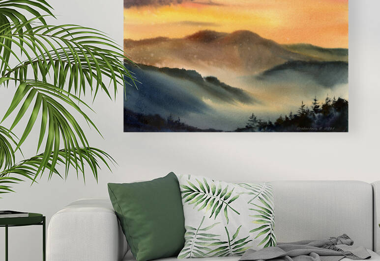 Orange sunset by Eugenia Gorbacheva