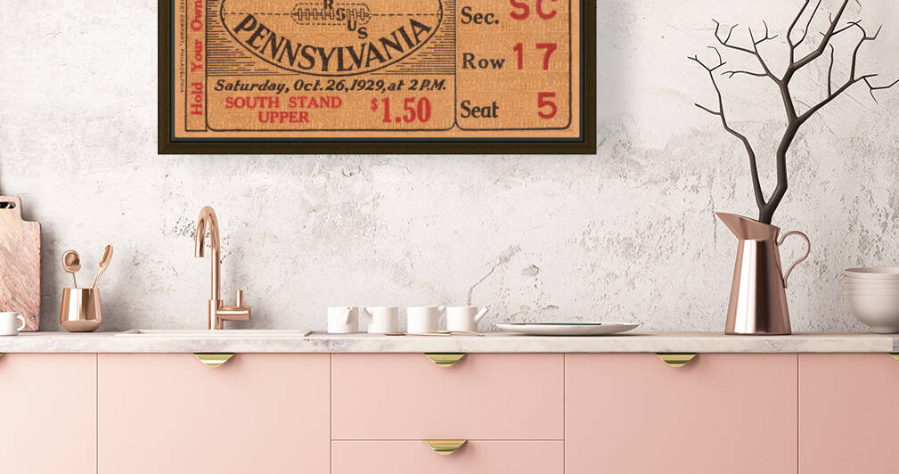 1929 Lehigh vs. Pennsylvania Football Ticket Print by Row One Brand