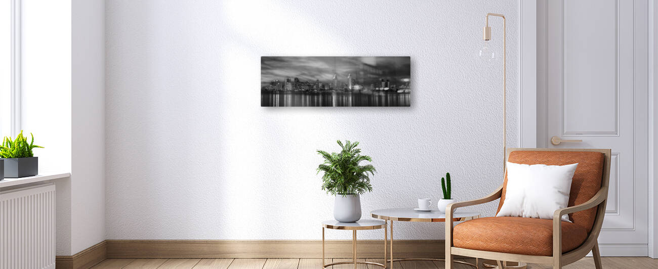 San Diego Skyline Sunset   BW by Darren Jackson