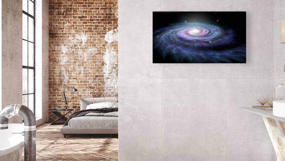 Milky way galaxy in deep spcae 3D illustration by Alex Mit