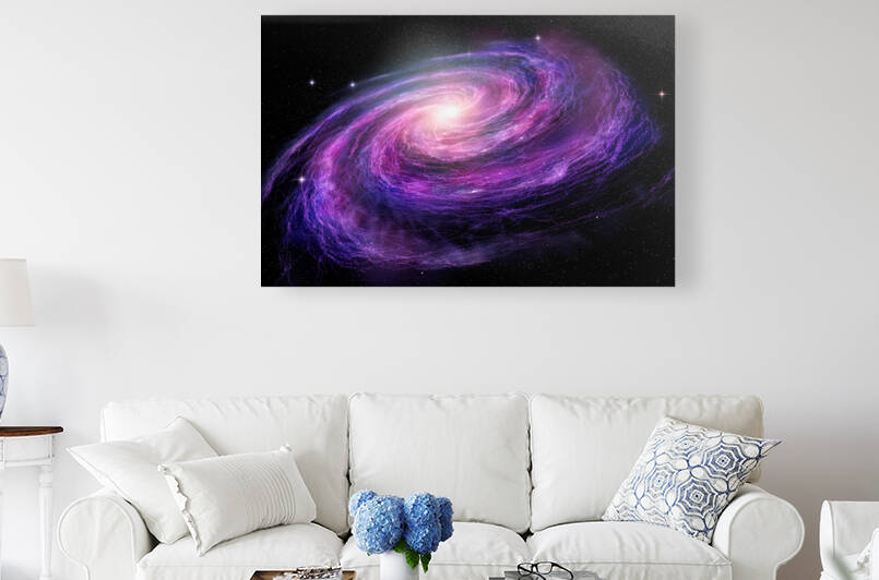 Spiral Galaxy in deep spcae 3D illustration by Alex Mit