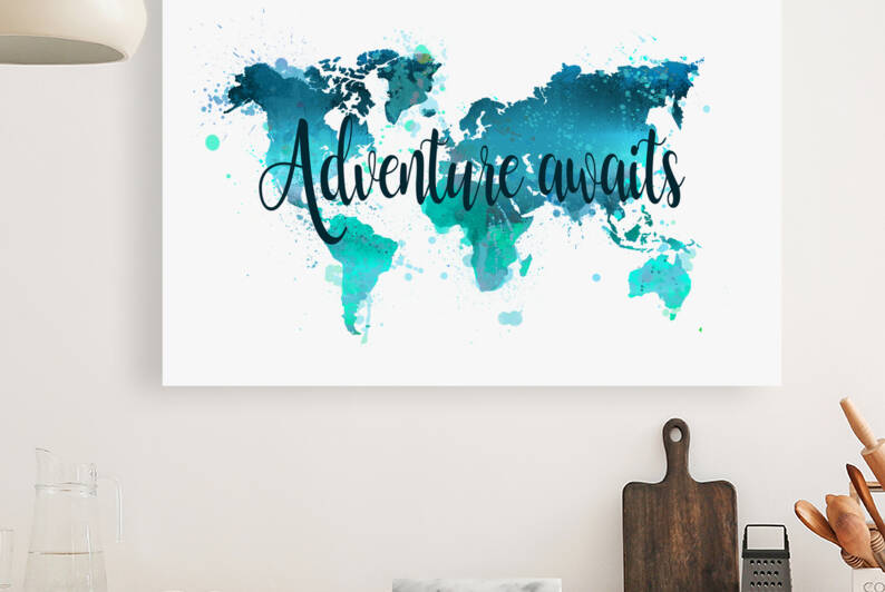 Adventure awaits world map by DELPHIMAGES