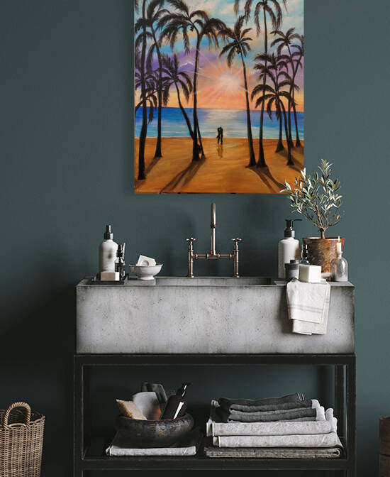 Couple on Luquillo Beach Puerto Rico by David W Borden