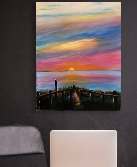 Deleware Bay Sunset by David W Borden