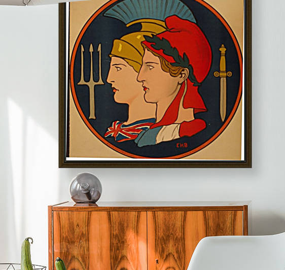 Emblem of France and Great Britain by VINTAGE POSTER