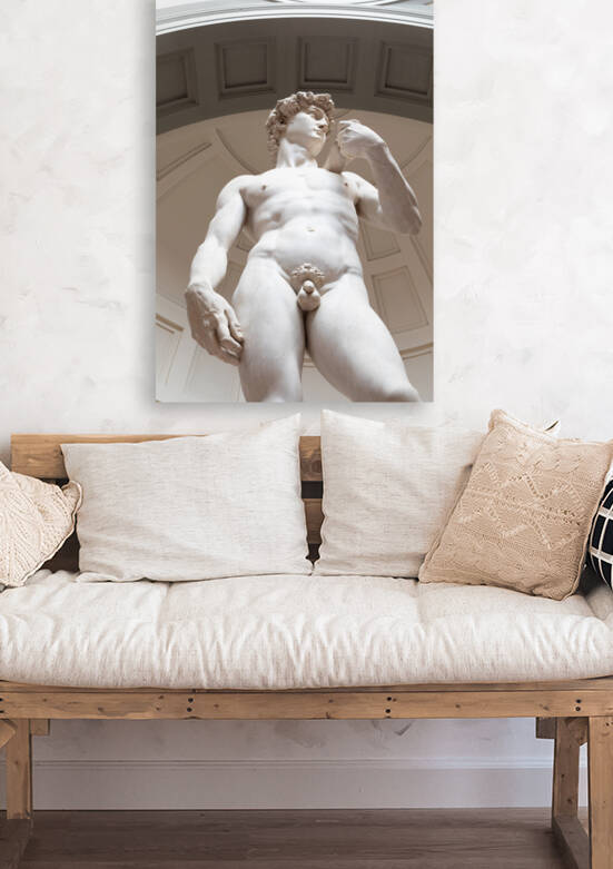 David sculpture by Michelangelo Buonarroti - 1501. The masterpiece of the Renaissance Art by Paolo Modena