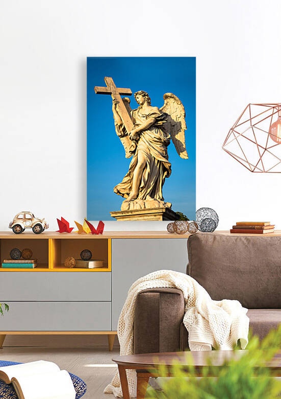 Catholic angel with cross - Rome by Paolo Modena