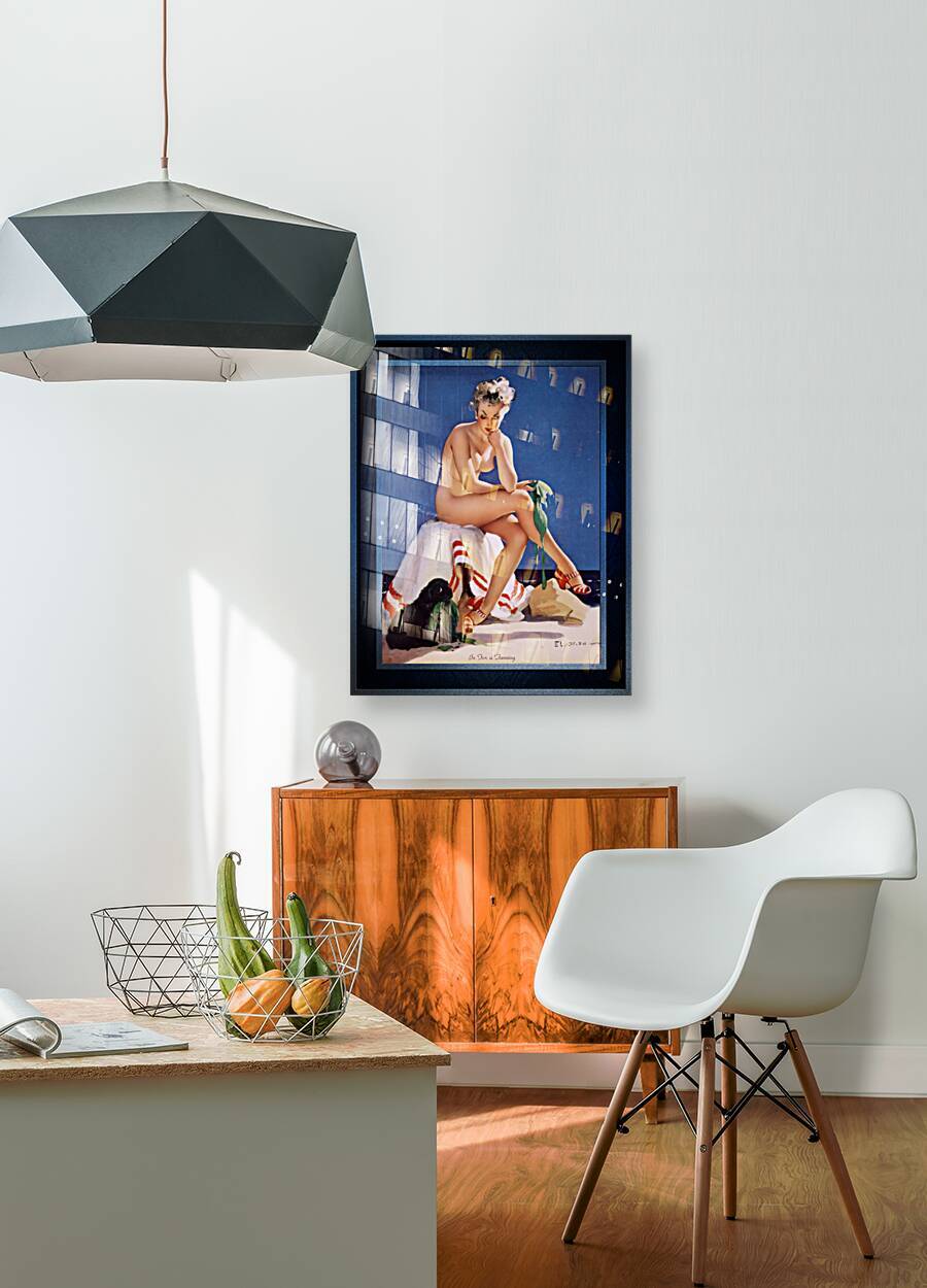 In For A Tanning by Gil Elvgren Remastered Vintage Retro Xzendor7 Art Reproductions by xzendor7