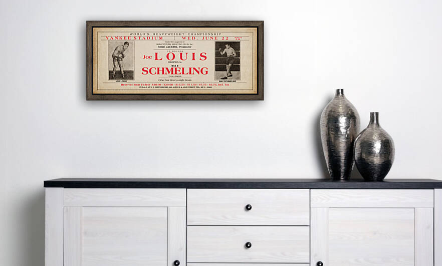 1938 Joe Louis vs. Max Schmeling Boxing Match by Row One Brand