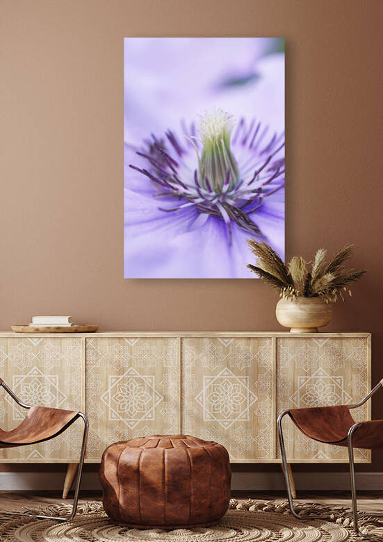 Soft Purple Clementine Flower Stamen by Iris H Richardson