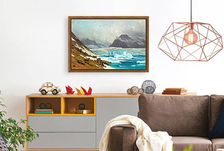 The Dreieckhorn and Aletsch Glacier seen from the Maerjelensee, Valais, 1885 by Toussaint Gabriel Loppe