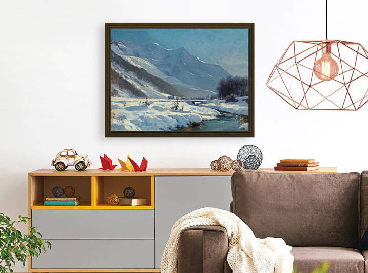 La vallee de Chamonix en hiver by Toussaint Gabriel Loppe