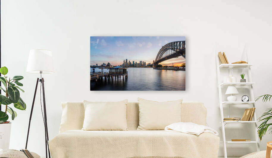 Dramatic panoramic sunset photo Sydney harbor by Steve Heap