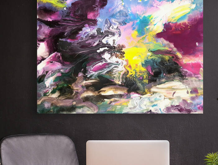 ArtProgram   Abstract acrylic pour painting  jpg by ArtProgram