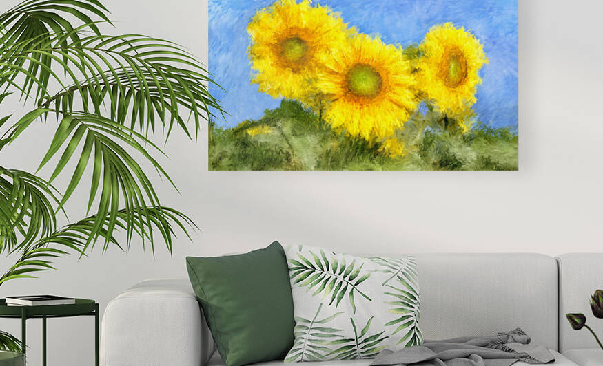 sunflower flowers painting by Morrison