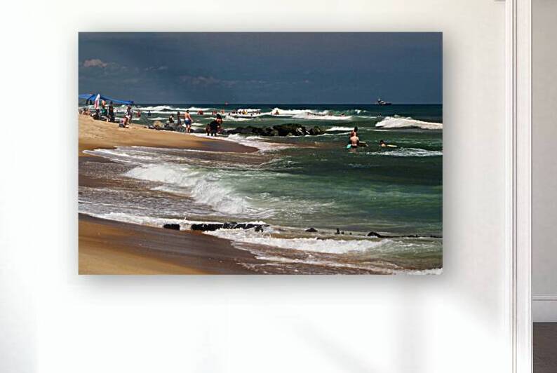 Ocean City Beach Rocks Waves and Sand by Bill Swartwout Photography