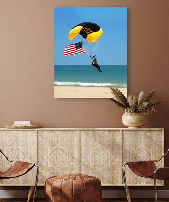 Patriotic Beach Landing in Ocean City by Bill Swartwout Photography