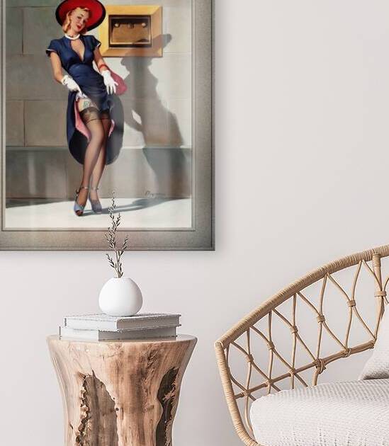 The Vault Is Closed by Gil Elvgren Remastered Vintage Retro Xzendor7 Art Reproductions by xzendor7