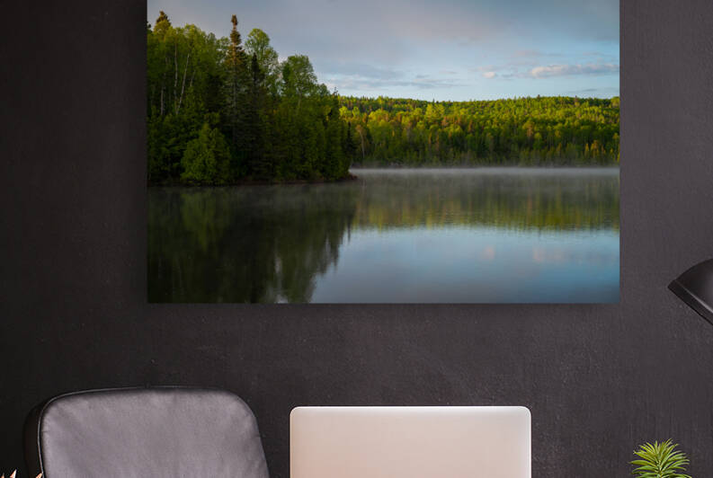 Misty Lake Sunrise by Noah Lang