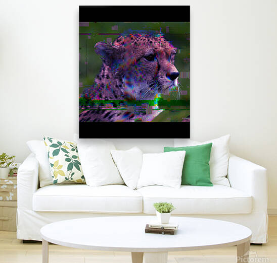Cheetah Big Cat Unique Pixel Abstract Art by Redamber65