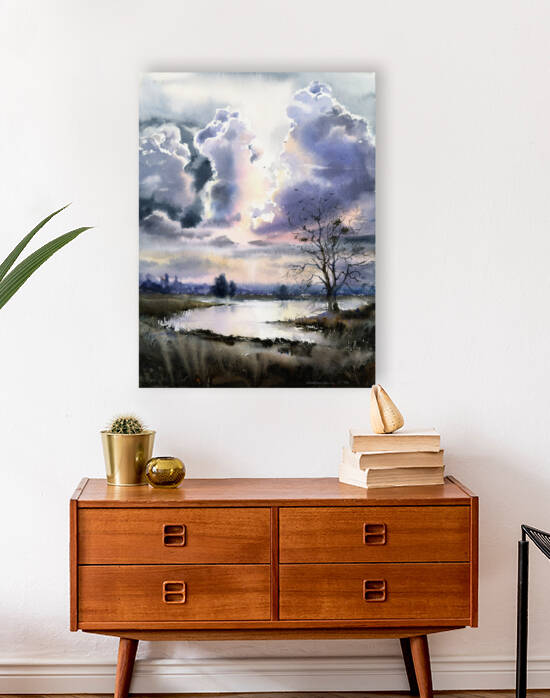 River and Clouds by Eugenia Gorbacheva