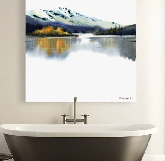 Autumn Mountain Square by Eugenia Gorbacheva