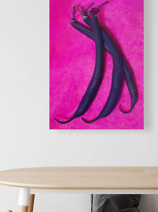 Purple Beans on Magenta by Iris H Richardson