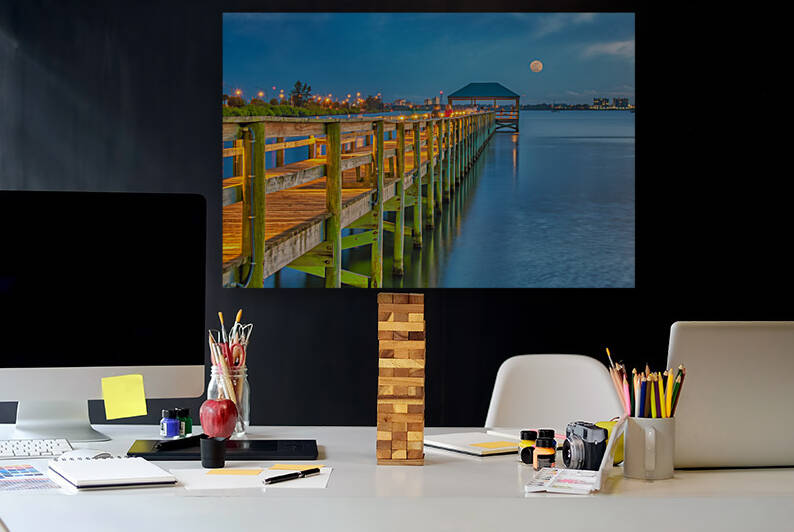   Melbourne Riverside Park Moonrise by Ercan Ekinci