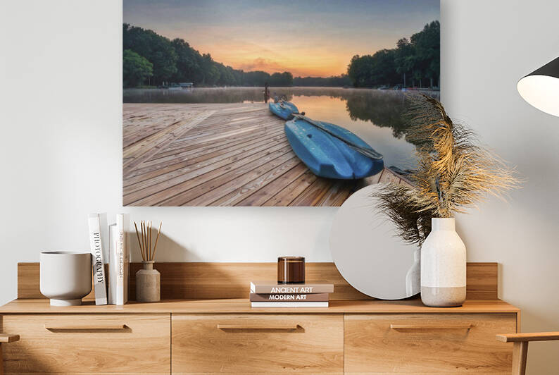 Peaceful Sunrise on a Lake OF the Woods by Ercan Ekinci