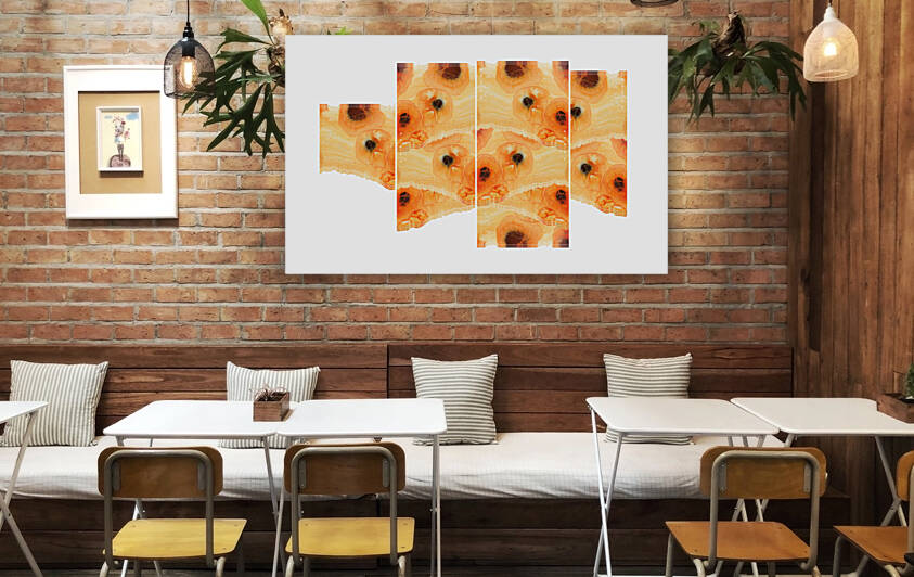 Orange Poppy Tapestry by Tricia Greaves