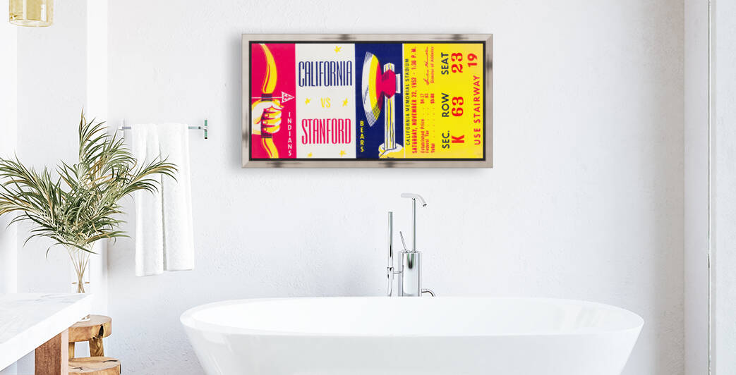 1952 Cal Bears vs. Stanford Indians Football Ticket Print by Row One Brand